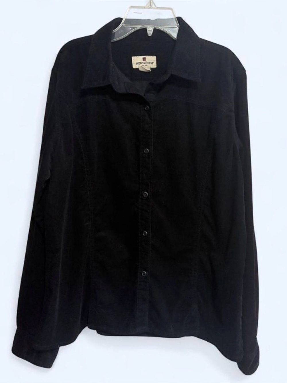 Woolrich Men's Black Long-Sleeve Button-Down Shirt